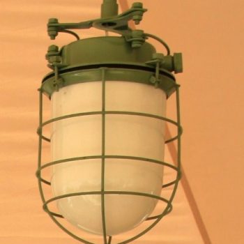 Lampe cocon verte